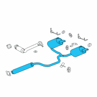 OEM 2008 Buick LaCrosse Muffler & Pipe Diagram - 15894106