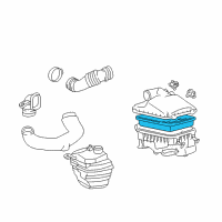 OEM 2000 Toyota Corolla Filter Element Diagram - 17801-02030