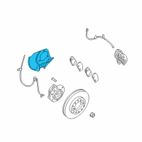 OEM 2011 Kia Sedona Front Brake Disc Dust Cover Left Diagram - 517554D000