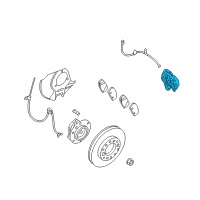 OEM Kia Sedona Front Brake Assembly, Left Diagram - 581104D500