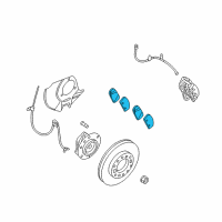 OEM 2008 Hyundai Entourage Front Brake Pad Kit Diagram - 58101-4DU00