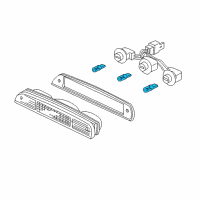 OEM 2002 Ford F-350 Super Duty High Mount Bulb Diagram - E35Y-13466-A