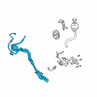 OEM 1999 Lexus GS400 Power Steering Pressure Feed Tube Assembly Diagram - 44410-30410