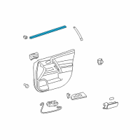 OEM 2013 Toyota Highlander Inner Weatherstrip Diagram - 68171-0E040