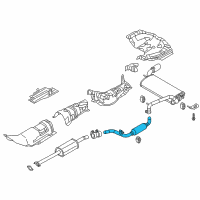 OEM 2015 Ford Focus Center Muffler Diagram - BV6Z-5230-B