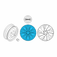 OEM 2017 Nissan Murano 18 10-Spoke Aluminum Alloy Wheel - Pvd Finish (1-Piece) Diagram - 40300-5AA4B