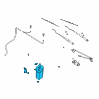 OEM Kia Rio Windshield Washer Tank Assembly Diagram - 98610FD000DS