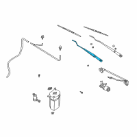 OEM 2003 Kia Rio Front Windshield Wiper Arm Diagram - 0K32B67321A