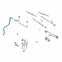 OEM 2002 Kia Rio Hose Assembly-Windshield Washer Diagram - 98650FD000