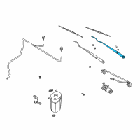 OEM 2004 Kia Rio Front Windshield Wiper Arm Diagram - 0K32A67321A