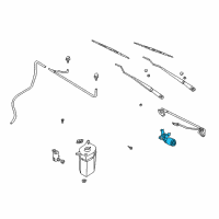 OEM 2002 Kia Rio Front Wiper Motor Assembly Diagram - 0K30B67350