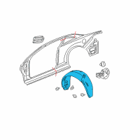 OEM Chevrolet Cobalt Liner-Rear Wheelhouse Panel Diagram - 15242051