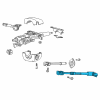 OEM 2009 Dodge Viper Steering Column Intermediat Shaft Diagram - 4865588AC