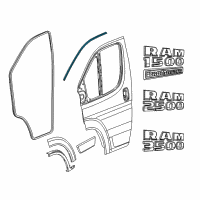 OEM Ram WEATHERSTRIP-Front Door Body Mounted Diagram - 68241488AA
