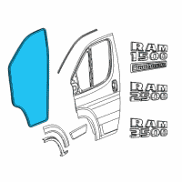 OEM 2018 Ram ProMaster 3500 Strip-Front Door Opening Diagram - 68233254AA