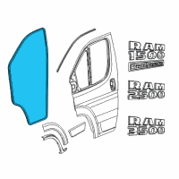 OEM 2017 Ram ProMaster 1500 Strip-Front Door Opening Diagram - 68233254AA