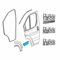 OEM 2020 Ram ProMaster 2500 Molding-Door Outside Diagram - 1ZT55JXWAB