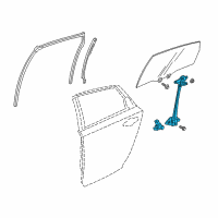 OEM 2019 Honda Accord Regulator Assembly, Right Rear Door Power Diagram - 72710-TVA-A01