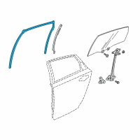 OEM 2021 Honda Accord Channel, Left Rear Door Run Diagram - 72775-TVA-A03