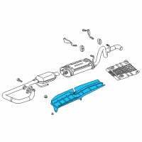 OEM 1998 Jeep Wrangler Exhaust Heat Shield Diagram - 55176694AB