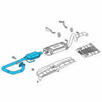 OEM Jeep Wrangler Catalytic Converter & Pipe Diagram - 5083055AB