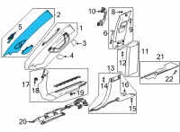 OEM 2022 GMC Yukon XL Windshield Pillar Trim Diagram - 84824932