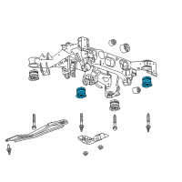 OEM 2018 Cadillac ATS Suspension Crossmember Rear Mount Diagram - 20755820