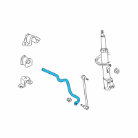 OEM 2007 Toyota Highlander Stabilizer Bar Diagram - 48811-0E020