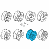 OEM 2014 BMW 550i xDrive Disc Wheel, Light Alloy, Reflex-Silber Diagram - 36-11-6-794-689