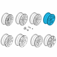 OEM 2015 BMW ActiveHybrid 5 Alloy Rim Left Diagram - 36-10-6-794-683