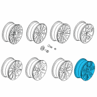 OEM 2014 BMW 550i xDrive Disc Wheel Light Alloy Dekor Silver 2 Diagram - 36-11-7-842-650