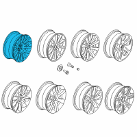 OEM 2014 BMW 550i Light Alloy Rim Diagram - 36-11-6-775-407