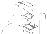 OEM Hyundai Tucson MOTOR ASSY-SUNROOF Diagram - 81680-CW000