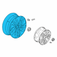OEM 2019 Honda Accord W-WHEEL (17X7) (1/2J) Diagram - 42800-TWA-AA2