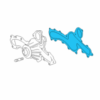 OEM 2014 Toyota Tacoma Water Pump Assembly Gasket Diagram - 16124-0P030