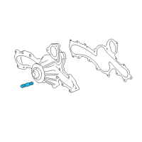 OEM 2014 Toyota FJ Cruiser Water Pump Assembly Stud Diagram - 92122-80818