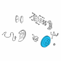 OEM 2016 Infiniti QX70 Rotor Disc Brake Front Diagram - D0206-ZA500