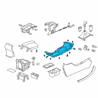 OEM 2014 Honda Accord Panel Con*NH863L* Diagram - 77297-T2F-A02ZA