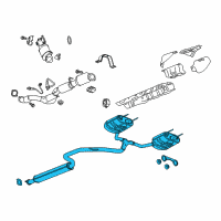 OEM 2018 Cadillac XTS Muffler & Pipe Diagram - 84289388