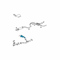 OEM 2005 Chevrolet Malibu Converter & Pipe Diagram - 19169161