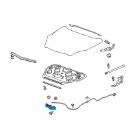 OEM 2010 GMC Terrain Latch Asm-Hood Primary & Secondary Diagram - 20941391