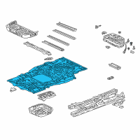 OEM Honda Odyssey Panel, Floor Diagram - 65111-S0X-A01ZZ