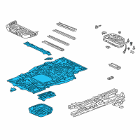 OEM Honda Panel Set, RR. Floor Diagram - 04655-S0X-A20ZZ