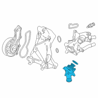 OEM 2017 Honda Accord Cover Assembly, Thermostat (Nippon Thermostat) Diagram - 19310-5A2-A11