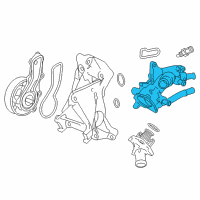 OEM Honda Accord Case, Thermostat Diagram - 19321-5A2-A01