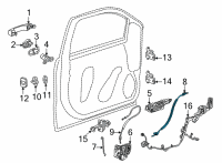 OEM 2022 Chevrolet Suburban Lock Cover Diagram - 23506094