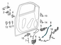 OEM 2021 Cadillac Escalade ESV Lock Cover Diagram - 23506094