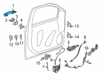 OEM 2022 GMC Yukon XL Handle, Outside Diagram - 13537017