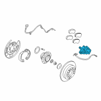 OEM 2012 Kia Sedona Rear Wheel Brake Assembly, Left Diagram - 582104D600