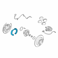 OEM Kia Sedona Parking Brake Shoe Kit Diagram - 583504DU00